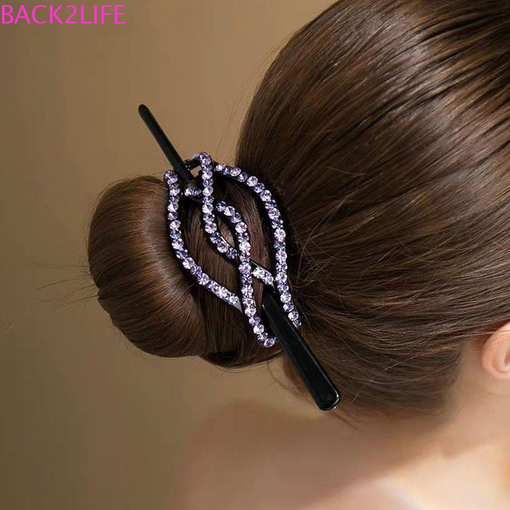 BACK2LIFE Trâm Cài Tóc Nhựa Phong Cách Retro Hàn Quốc Cho Nữ