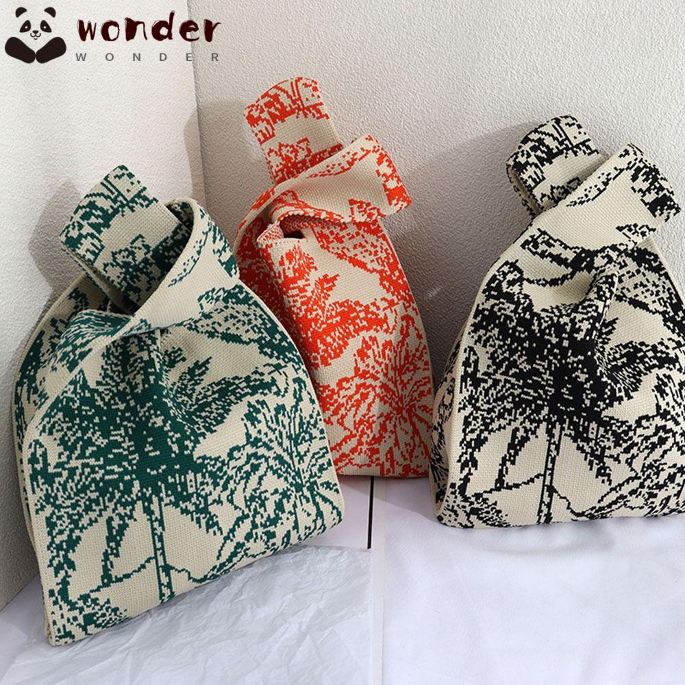 WONDER Túi Xách Đan Len Nhiều Màu Sắc Thời Trang