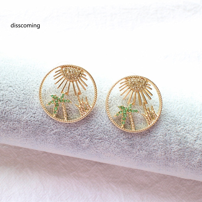 Áo Khoác SL SL Kiểu Dáng Trẻ Trung Năng Động| Đôi Bông Tai Khoen Tròn Họa Tiết Lá Dừa Thời Trang Cho Nữ