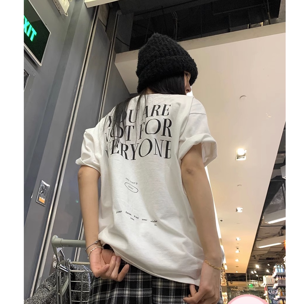 NRVP Áo Thun 100% Cotton Tay Ngắn Dáng Rộng In Họa Tiết Hoạt Hình Phong Cách Hàn Quốc Thời Trang Mùa Hè 2023 Cho Nữ