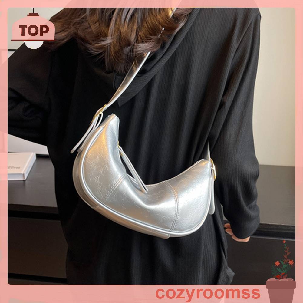 Túi Da PU Đeo Chéo Có Khóa Kéo Tiện Lợi