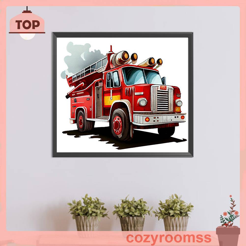 Tranh Đính Đá Kim Cương Toàn Bộ 5D DIY Hình Vẽ Lửa Trang Trí Nhà Cửa