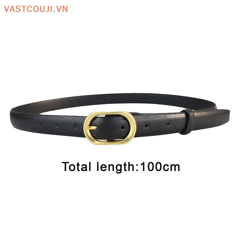 Thắt Lưng Da Phối Khóa Kim Loại Phong Cách Vintage Thời Trang Cho Nữ