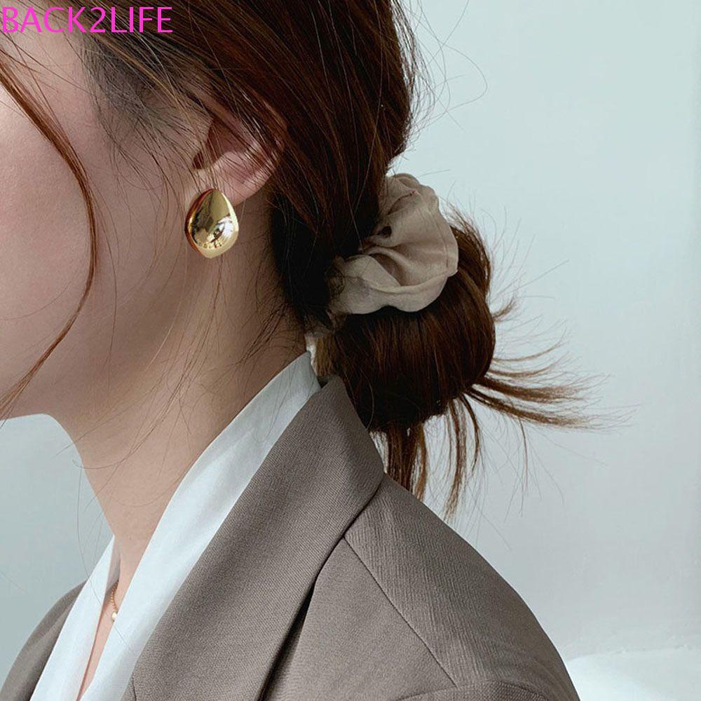 BACK2LIFE Khuyên Tai Hình Giọt Nước Phong Cách Retro Hàn Quốc