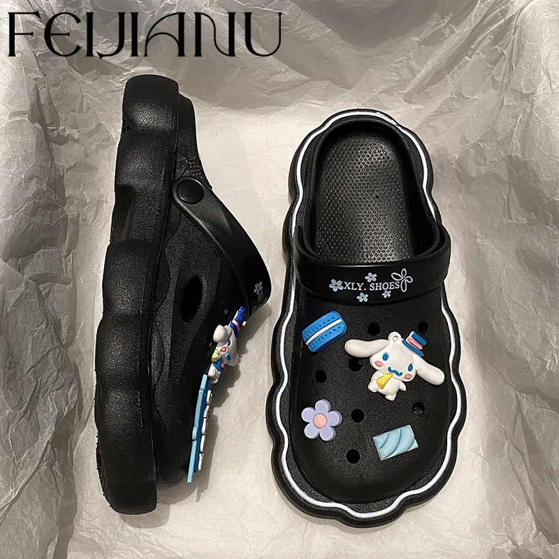 FEIJIANU dép Cross dép sandal nữ giày đi biển đáng yêu thoải mái 062512