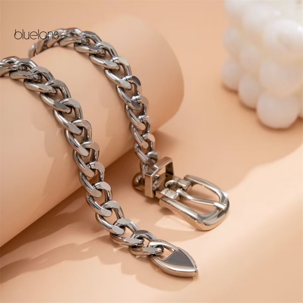 Vòng Cổ Dây Xích Mảnh Có Khóa Điều Chỉnh Được Phong Cách Punk Cổ Điển Cho Nữ