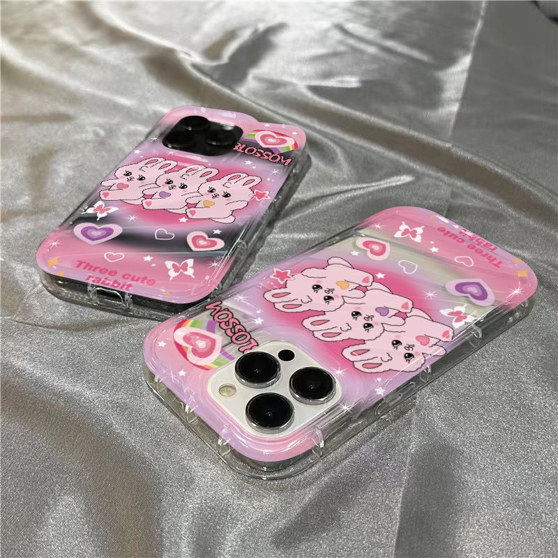 Ốp Điện Thoại Mềm Trong Suốt Họa Tiết Thỏ Dễ Thương Cho Iphone 14Promax 1312 / 11 7 / 8plus xr / sins 7R6K
