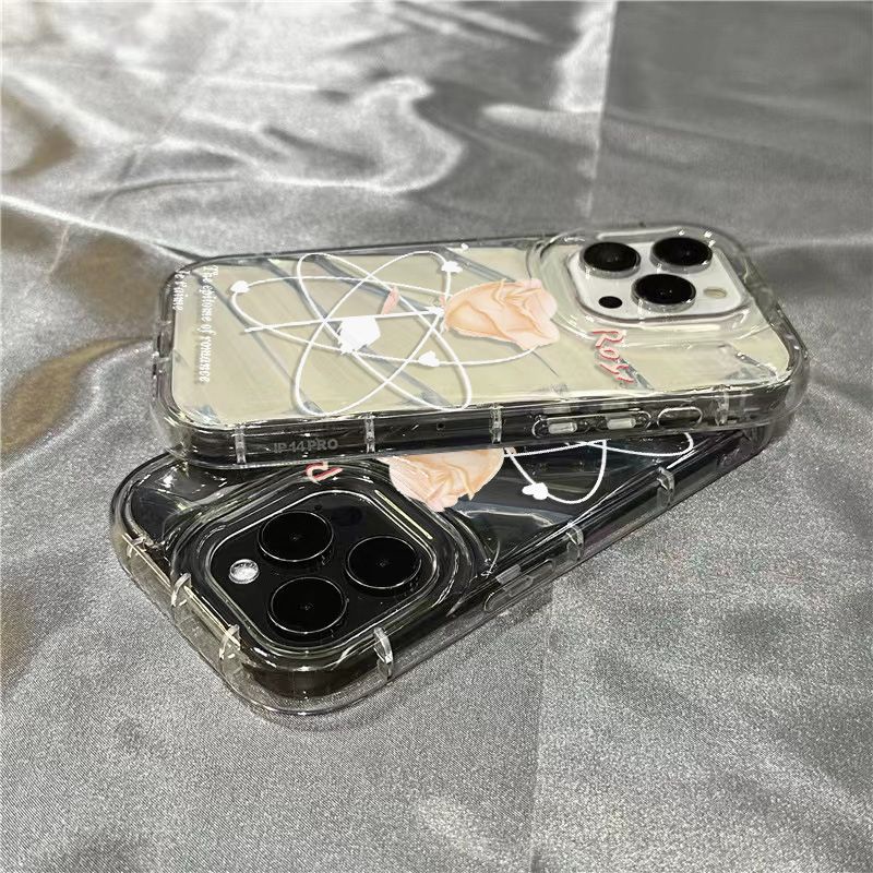 Ốp Điện Thoại Mềm Trong Suốt In Hình Hoa Hồng Cho Iphone 14Promax 1312 / 11 7 / 8plus xr / sins HZEU