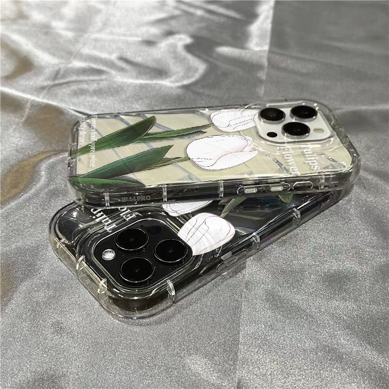 Ốp Điện Thoại Mềm Trong Suốt Họa Tiết Hoa Xinh Xắn Cho Iphone 14Promax 1312 / 11 7 / 8plus xr