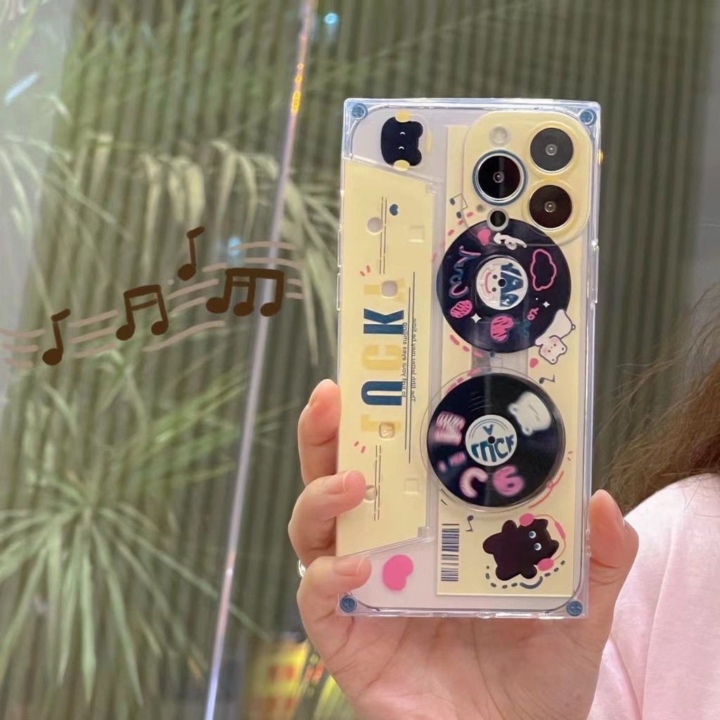 Ốp Điện Thoại Hình Băng Cát Sét Và Chú Gấu Dễ Thương Cho Apple Iphone11 14Promax 1213 V9NR