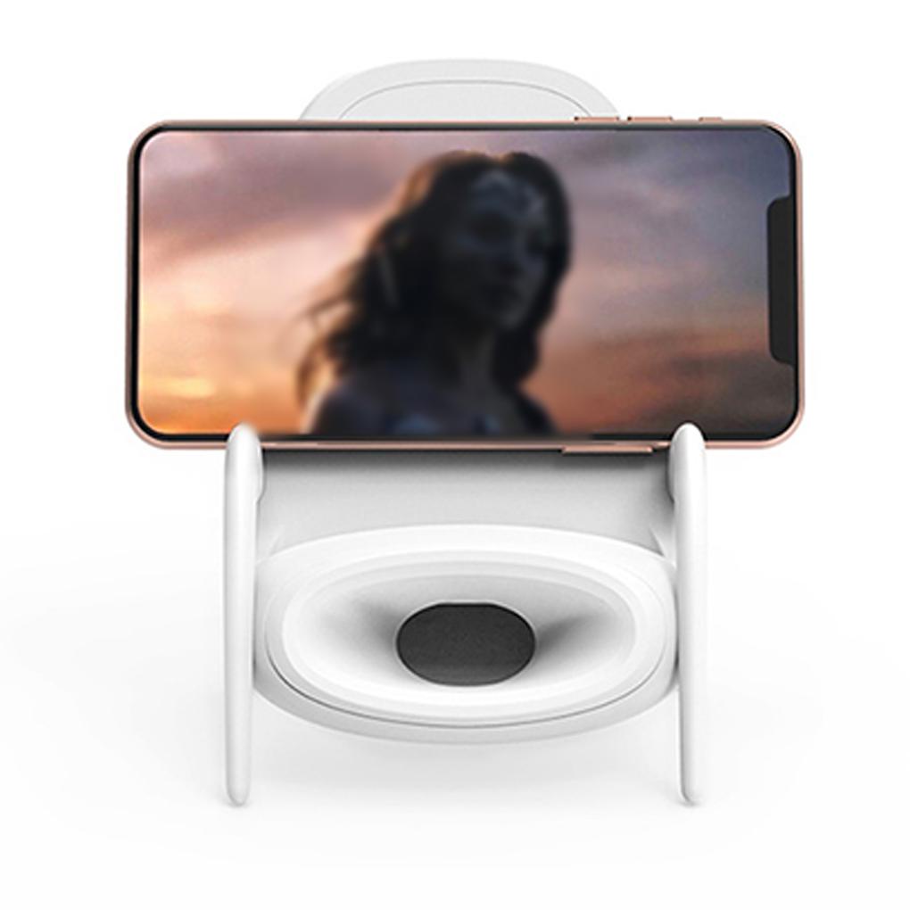 Đế Sạc Điện Thoại Kiêm Loa Không Dây 10W Bằng ABS Nhanh Trang Trí Nhà Cửa