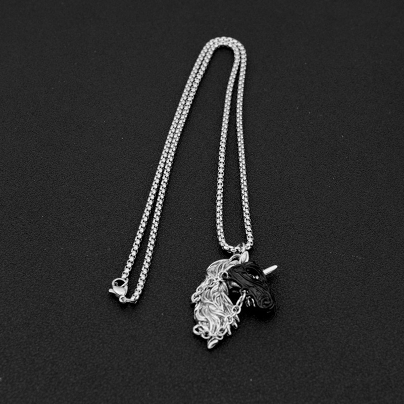 Ygt Vòng cổ Bùa Hộ Mệnh Hình Kỳ Lân Bằng Thép Không Gỉ Cổ Điển Cho Nữ