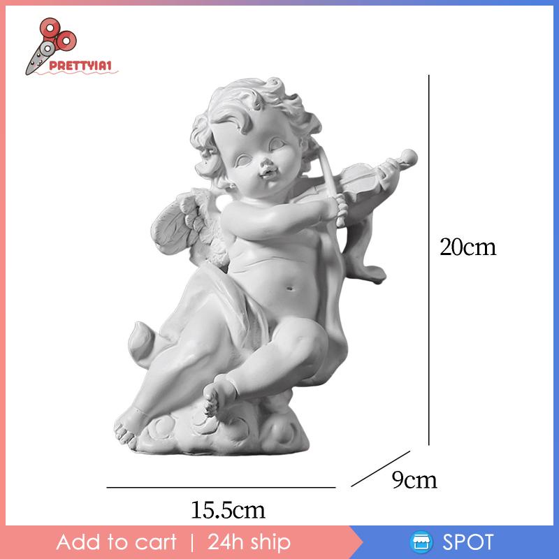 Mô Hình Thiên Thần Cherub Bằng Nhựa Resin Đáng Yêu Trang Trí Phòng Ngủ 1]