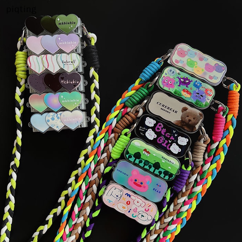 Dây Đeo Chéo Có Kẹp Gắn Điện Thoại Họa Tiết Hoạt Hình Dễ Thương