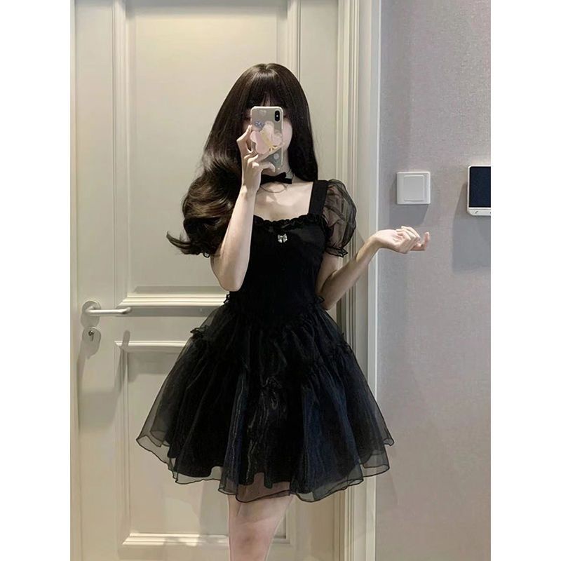 Đầm Công Chúa Dáng Ôm Tay Phồng Thời Trang Pháp Cổ Điển Cho Nữ