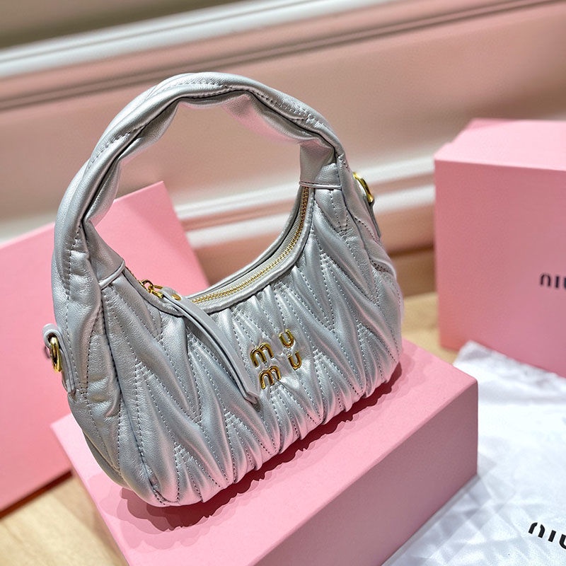 VIUK MIU MIU 2023 new fashion portable women's bag pleated bag cloud bag shoulder crossbody all-match Korean style underarm bag