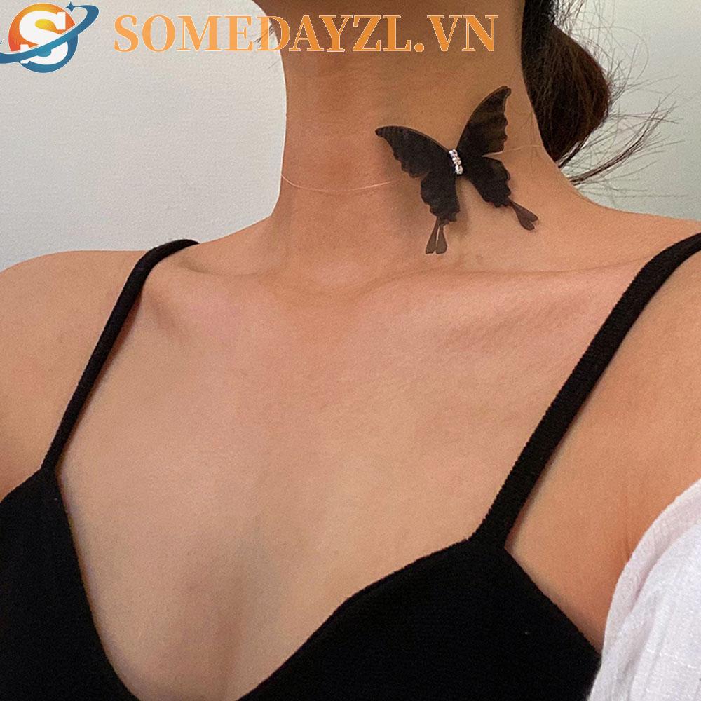 SOMEDAYZL Vòng cổ Mặt Hình Bướm Thời Trang Cho Nữ