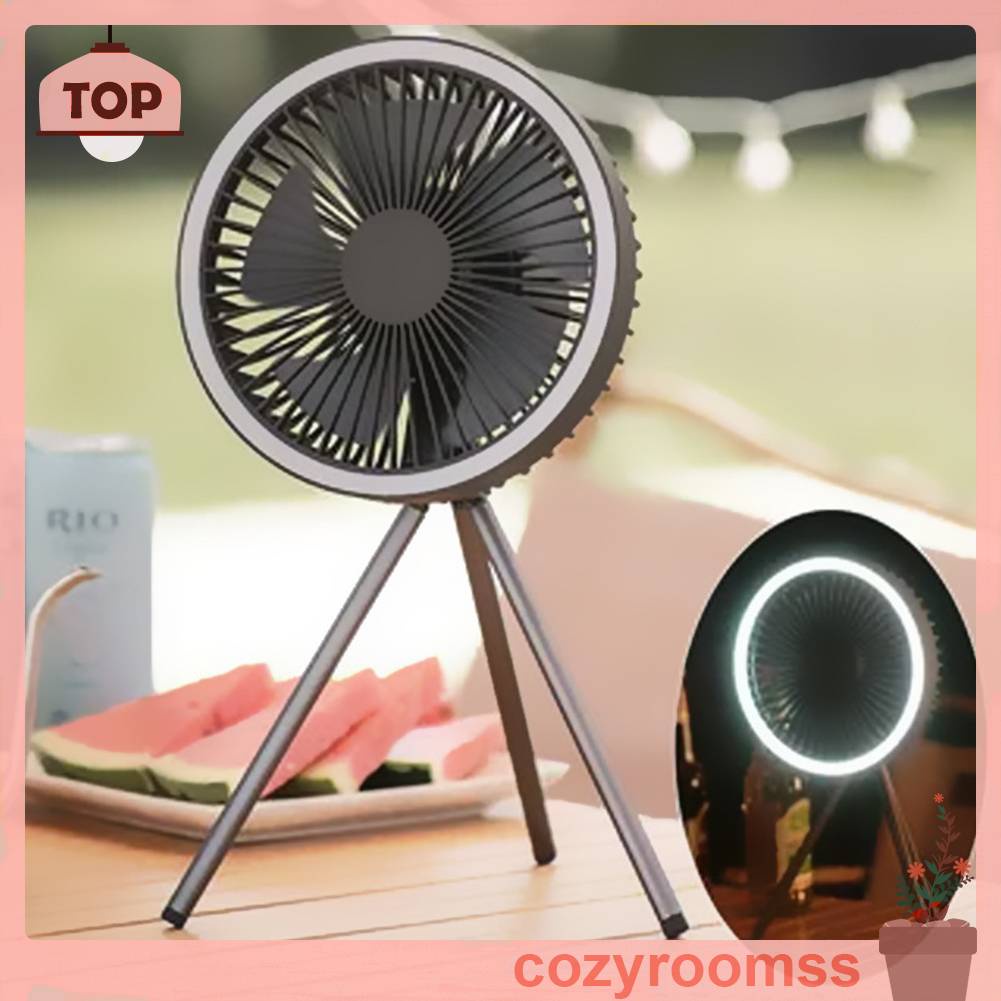 Quạt Cắm Trại 3 Tốc Độ 4000mAh / 10000mAh Có Thể Sạc Lại Bằng Cổng USB