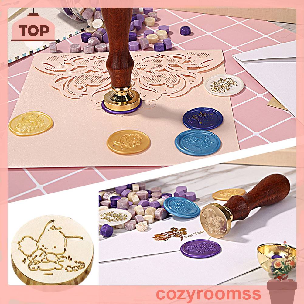 Con Dấu Hình Tròn Họa Tiết Động Vật Nhỏ Tự Trang Trí Thiệp Cưới