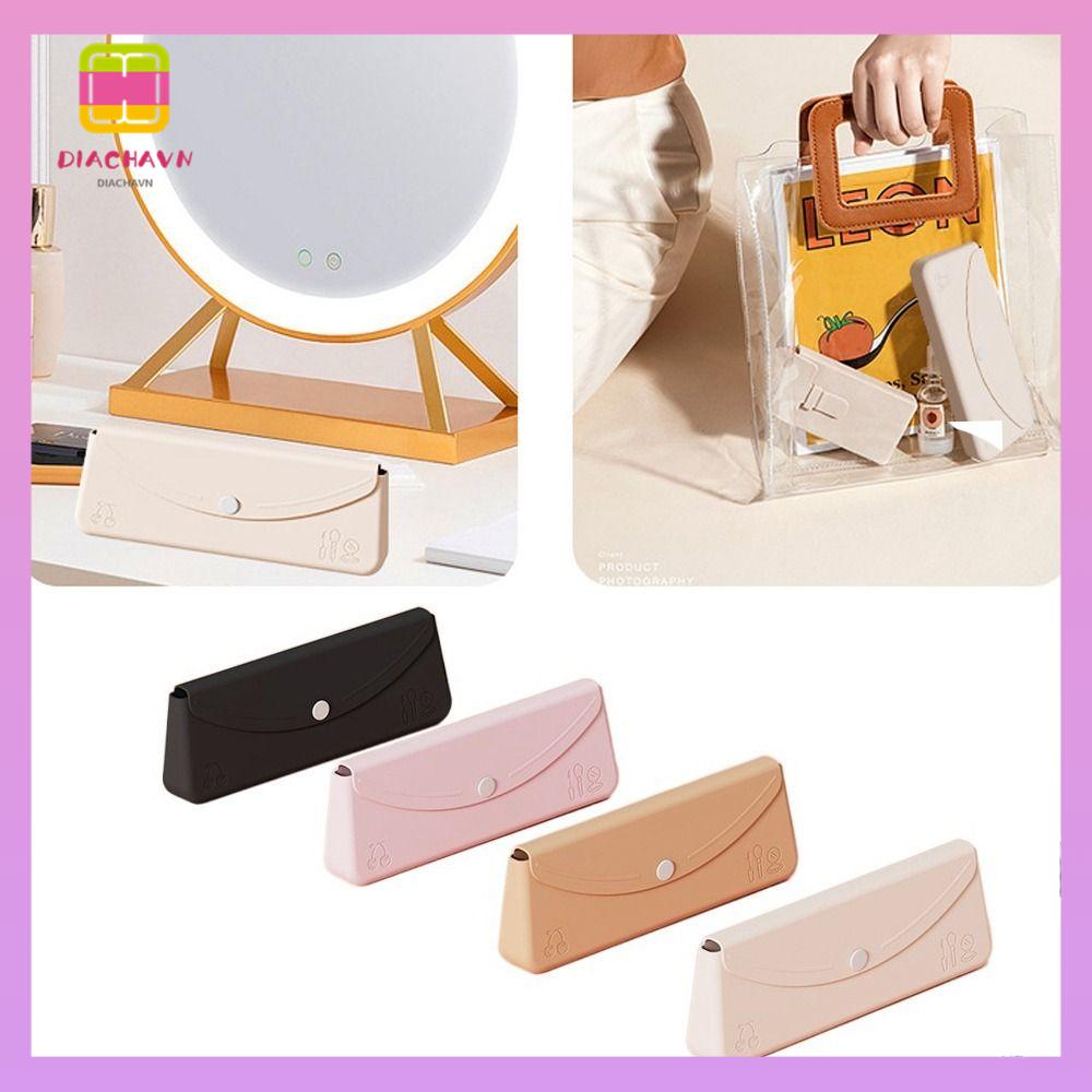 Túi Đựng Cọ Trang Điểm Bằng Silicon Màu Trơn Sức Chứa Lớn