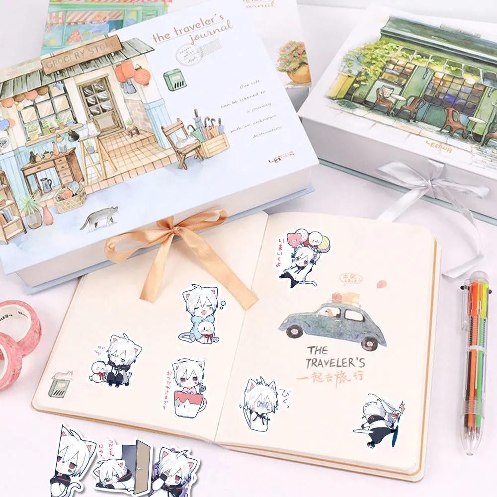 Bộ 65 Miếng Dán Mafumafu Phong Cách Nhật Bản Trang Trí Điện Thoại / Máy Tính