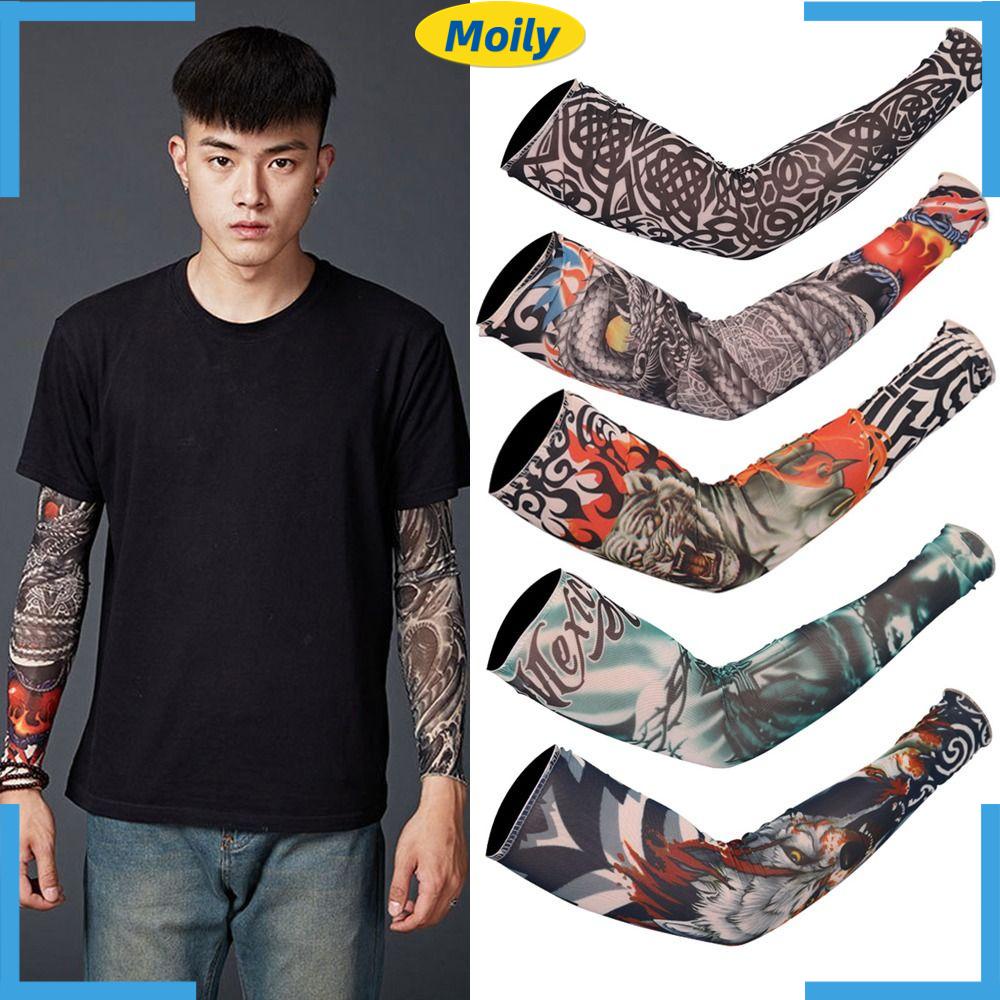 MOILYVN Ống Tay Áo Thể Thao Làm Mát Họa Tiết Hoa Mới Dành Cho Chơi Bóng Rổ Thể Thao Ngoài Trời