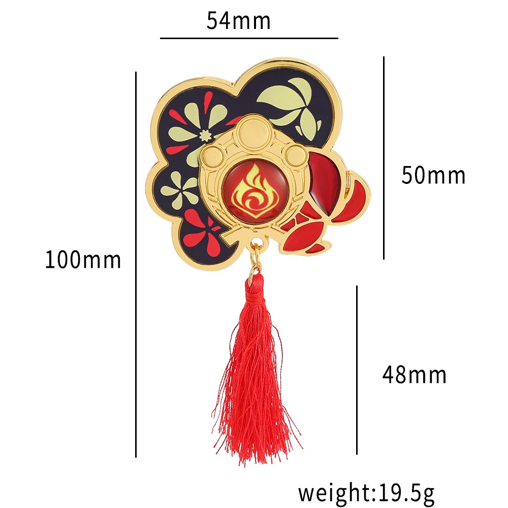 Ghim Cài Áo Bằng Kim Loại Tráng Men Hình Genshin Va Chạm Xiao Kaedehara Kazuha Venti