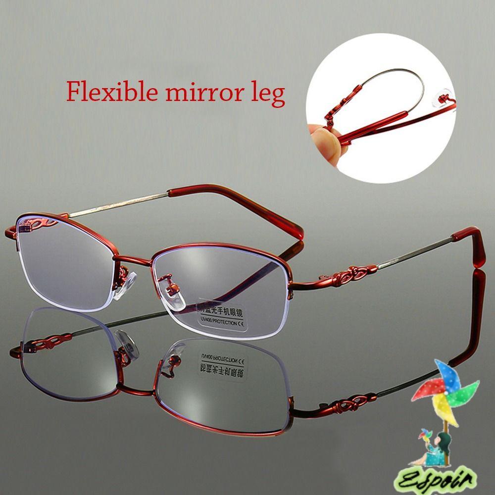 ESPO Kính Đọc Sách Nửa Gọng Chống Ánh Sáng Xanh Phong Cách Vintage