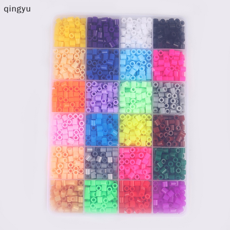 Set 24 Hạt Hama 5mm Tự Làm Đồ Chơi 3D Cho Bé