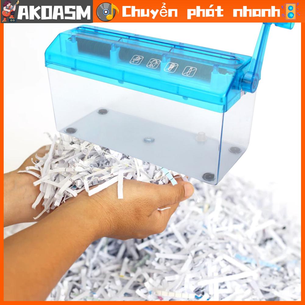 AKOASM Máy hủy tài liệu nhựa Hướng dẫn sử dụng cắt A4 trong suốt Công cụ cho văn phòng