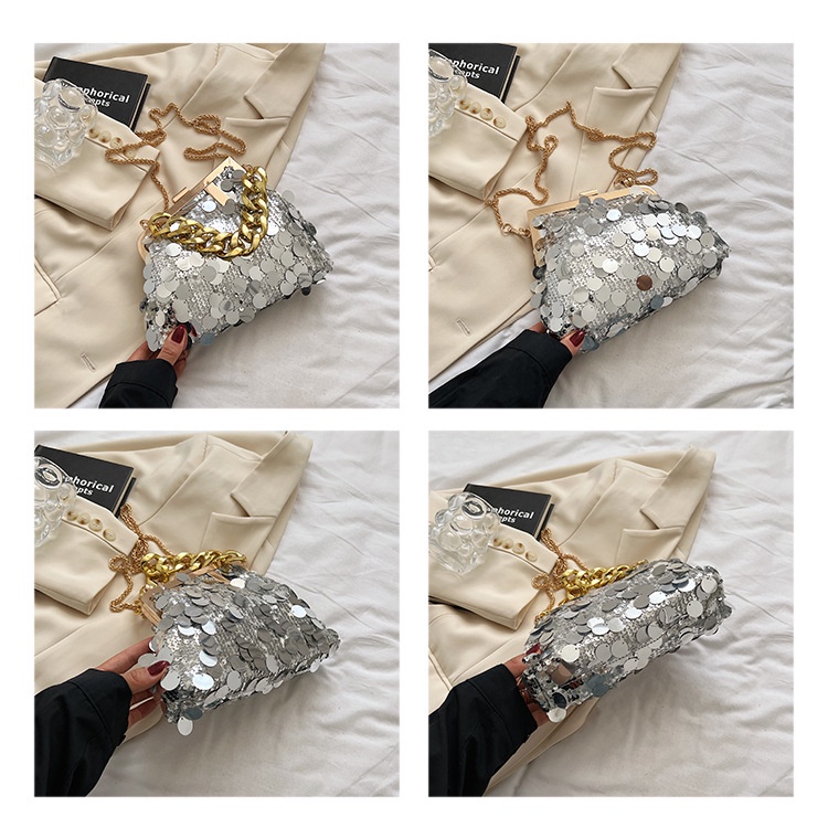 Túi Đeo Chéo Đính Kim Tuyến Lấp Lánh Thời Trang Mới 2023 Dành Cho Nữ