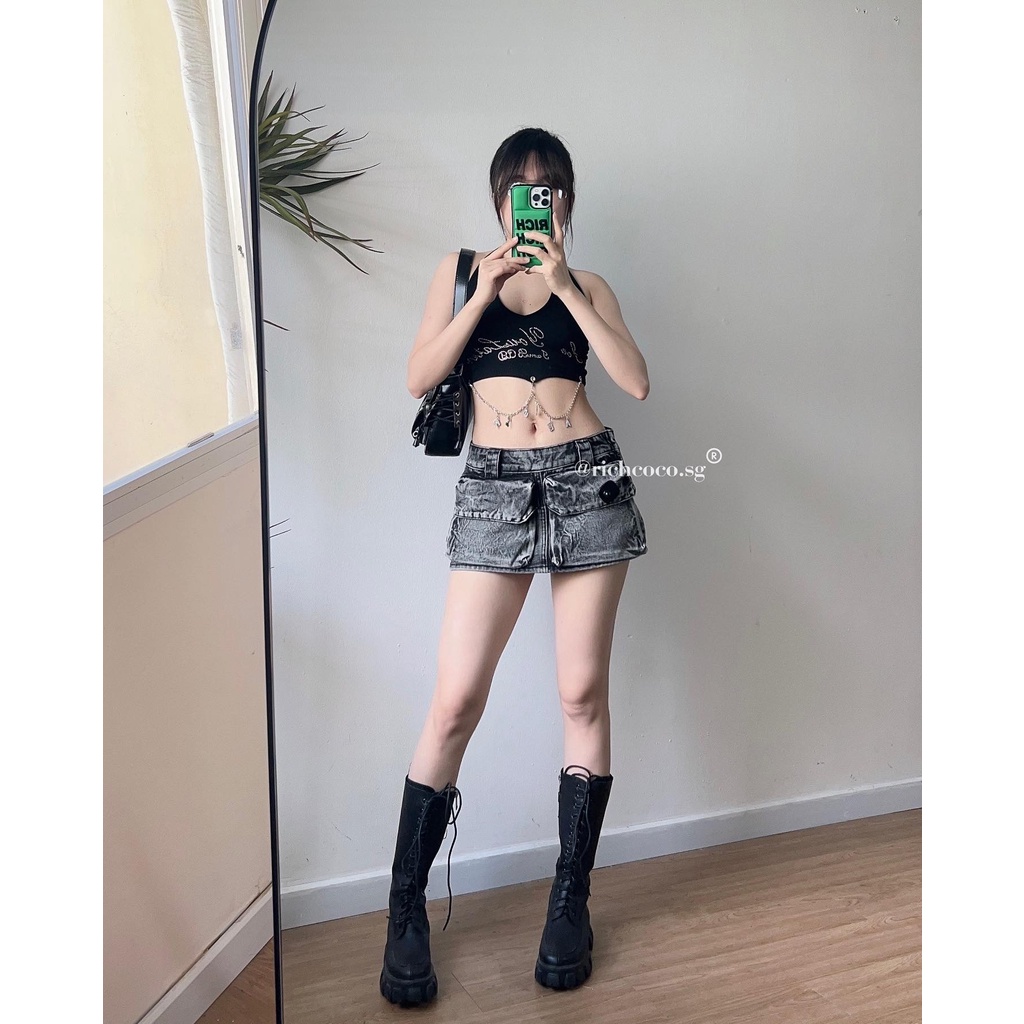 Áo yếm thun ĐEN seeyoulater