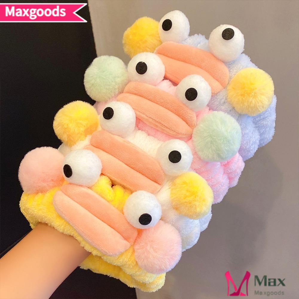 MAXG Băng Đô Vải Lông Cừu San Hô Kiểu Hoạt Hình Dễ Thương Dùng Trang Trí Tóc Rửa Mặt