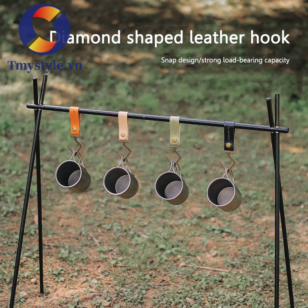Móc Treo Đồ Bằng Da PU Đa Năng Tiện Dụng Khi Đi Cắm Trại
