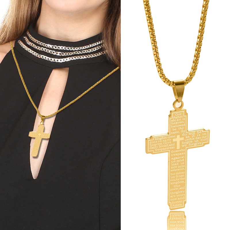 Ygt Vòng cổ Bằng Thép Không Gỉ Mặt Thánh Giá Thời Trang Dành Cho Nam