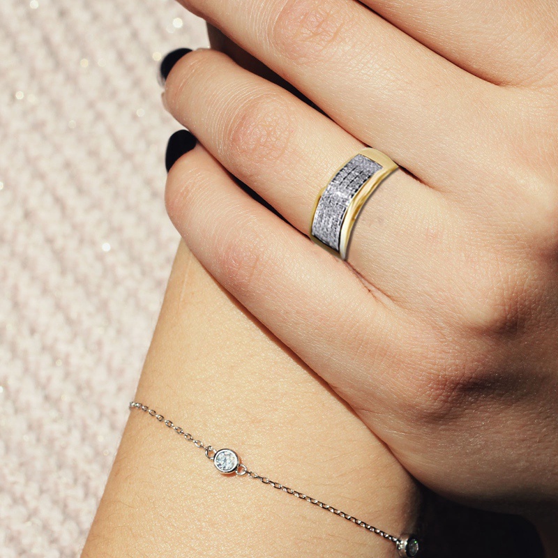 Ygt Set 3 Nhẫn Bạc 925 Đính Đá Sapphire Trắng Hình Trái Tim Siêu Đẹp Tinh Tế Cho Nữ