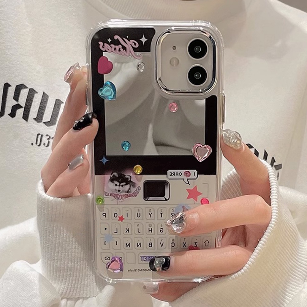 Ốp Điện Thoại TPU Mềm Chống Sốc Tráng Gương Họa Tiết Kim Cương Cho IPhone 11 12 13 14 Pro Max
