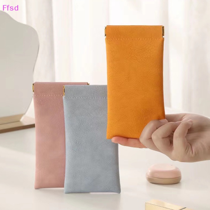 Túi Đựng Mắt Kính Bằng Da PU Mềm Màu Trơn Chống Thấm Nước