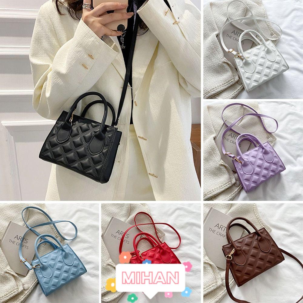 MIHAN1 Túi Đeo Chéo Màu Trơn Đơn Giản Thời Trang