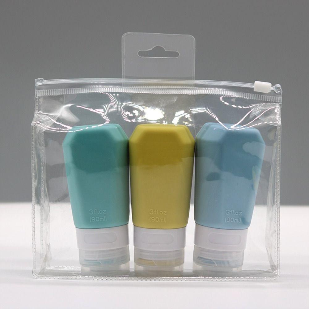 KENT1 Bộ Dụng Cụ Silicone Hình Vuông Đựng Mỹ Phẩm Mang Đi Du Lịch Tiện Lợi
