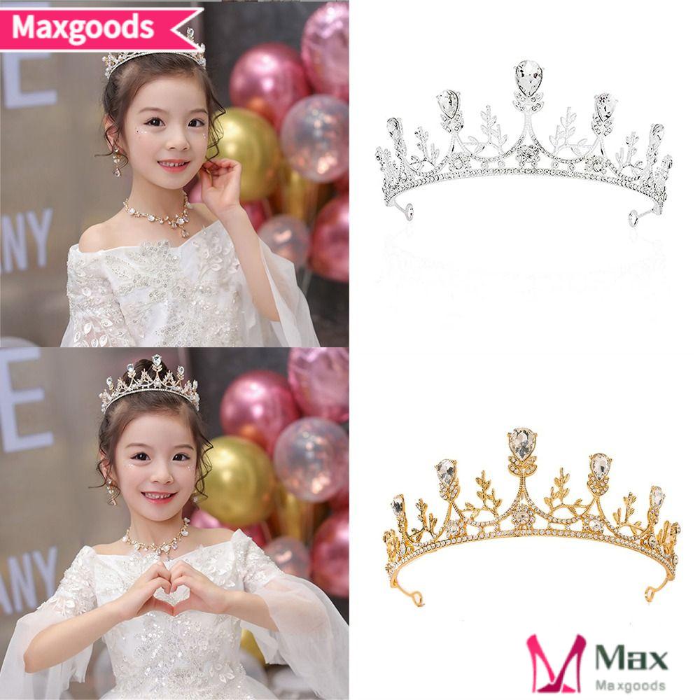 MAXG Cài Tóc Hình Vương Miện Đính Đá Pha Lê Sang Trọng Cho Nữ