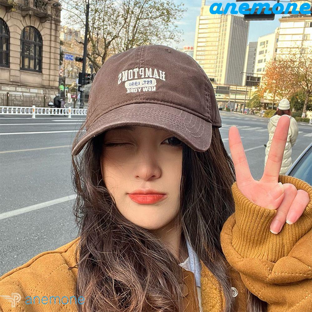 ANEMONE Mũ Lưỡi Trai Chống Nắng Thêu Chữ Ins Tùy Chỉnh Thời Trang Cho Nam Và Nữ