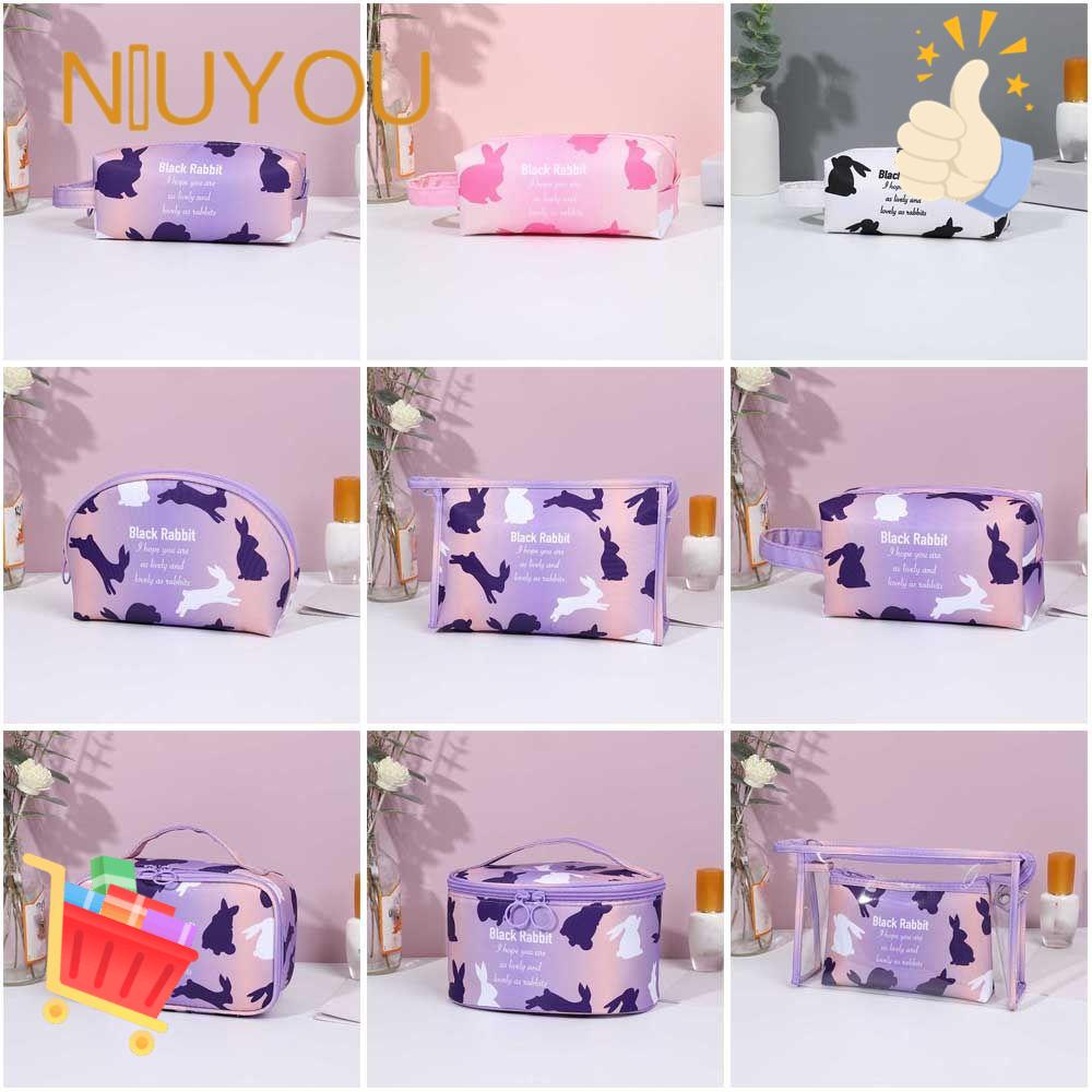 NIUYOU Túi Đựng Mỹ Phẩm Sức Chứa Lớn Có Khóa Kéo Tiện Dụng Ốp