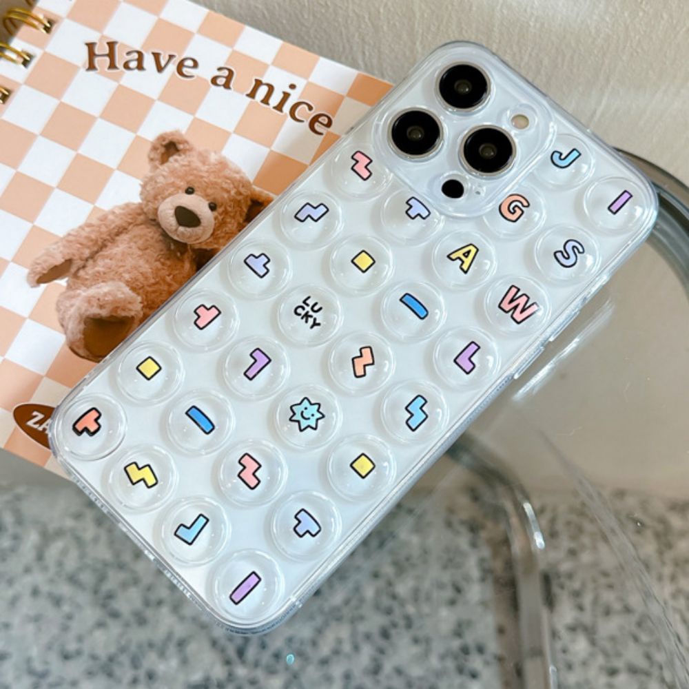 Ốp Điện Thoại TPU Mềm Trong Suốt Giảm Căng Thẳng In Hình Tetris 3D Cho IPhone 14 13 12 11 Pro Max X XR 8 7 Plus