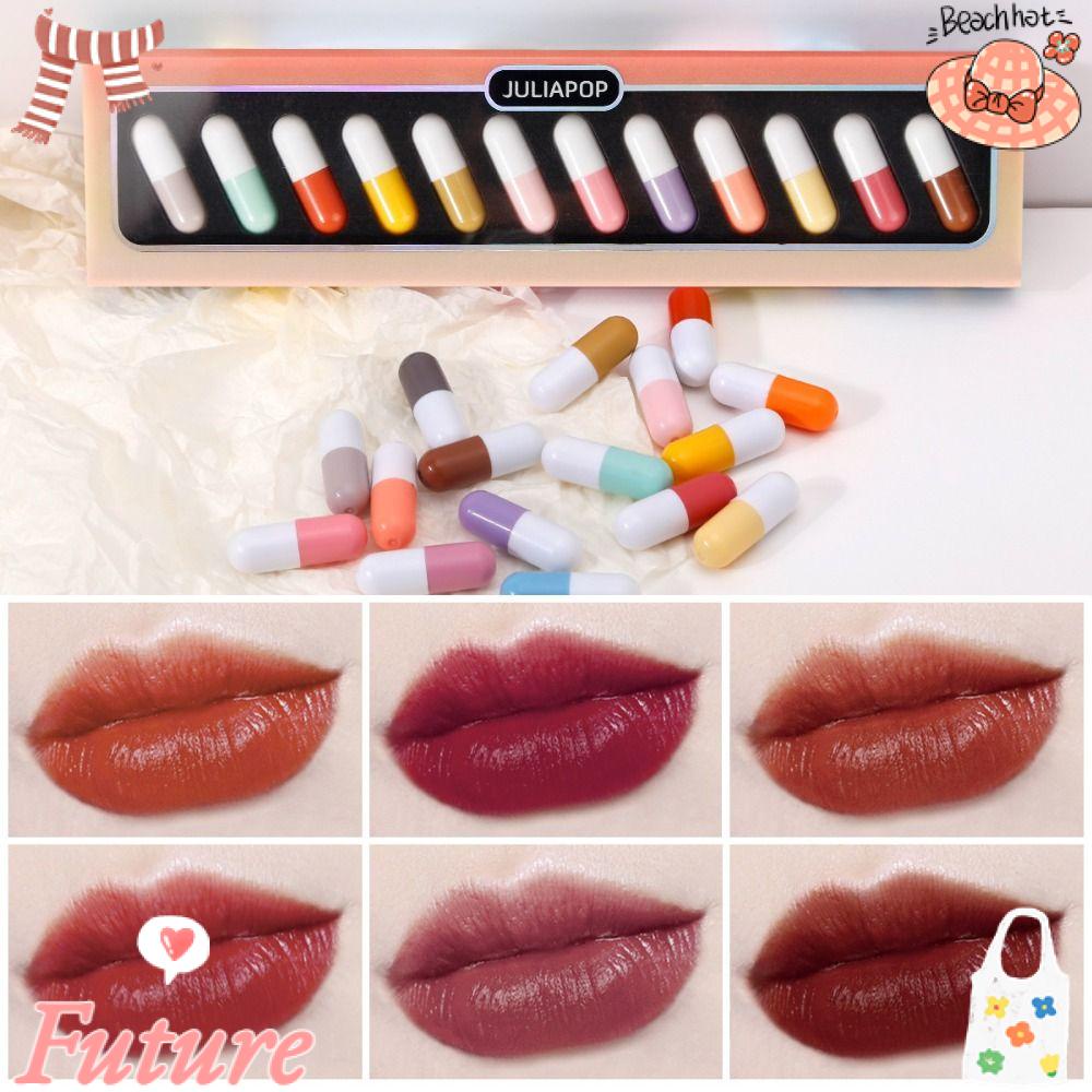 FUTURE Set 12 Son Môi Dạng Viên Thuốc Con Nhộng Dành Cho Nữ