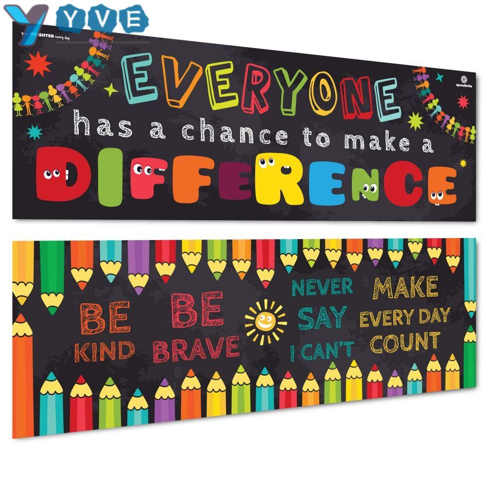 YVE Bảng Treo Tường In Chữ Truyền Cảm Hứng Giáo Dục Cho Lớp Học