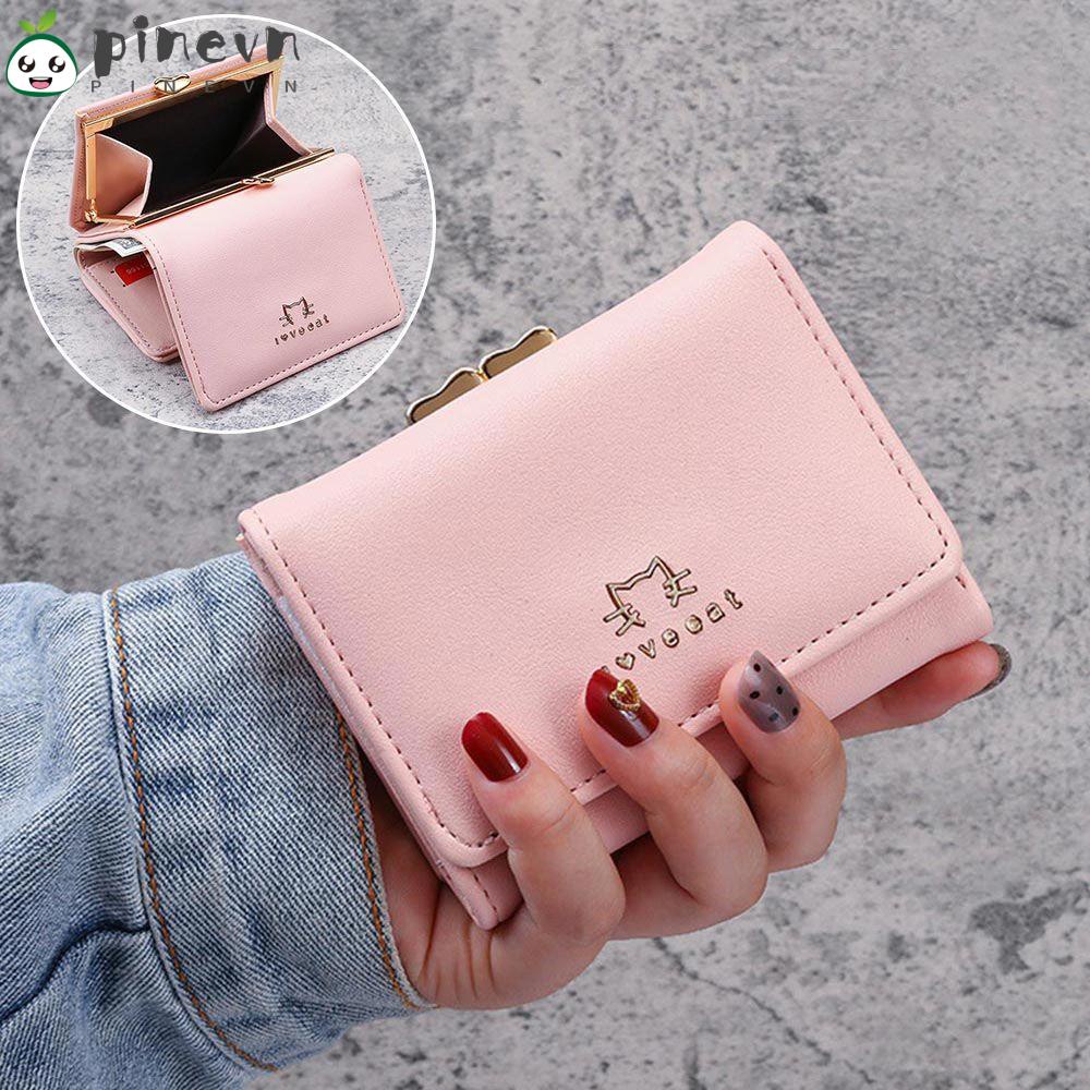 PINEVN Ví Da Ngắn Thời Trang Xinh Xắn Dành Cho Nữ