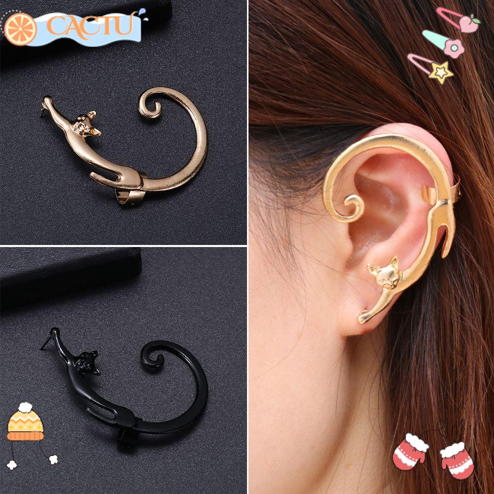 CACTU Khuyên Kẹp Vành Tai Ba Chiều Thời Trang Cho Nữ