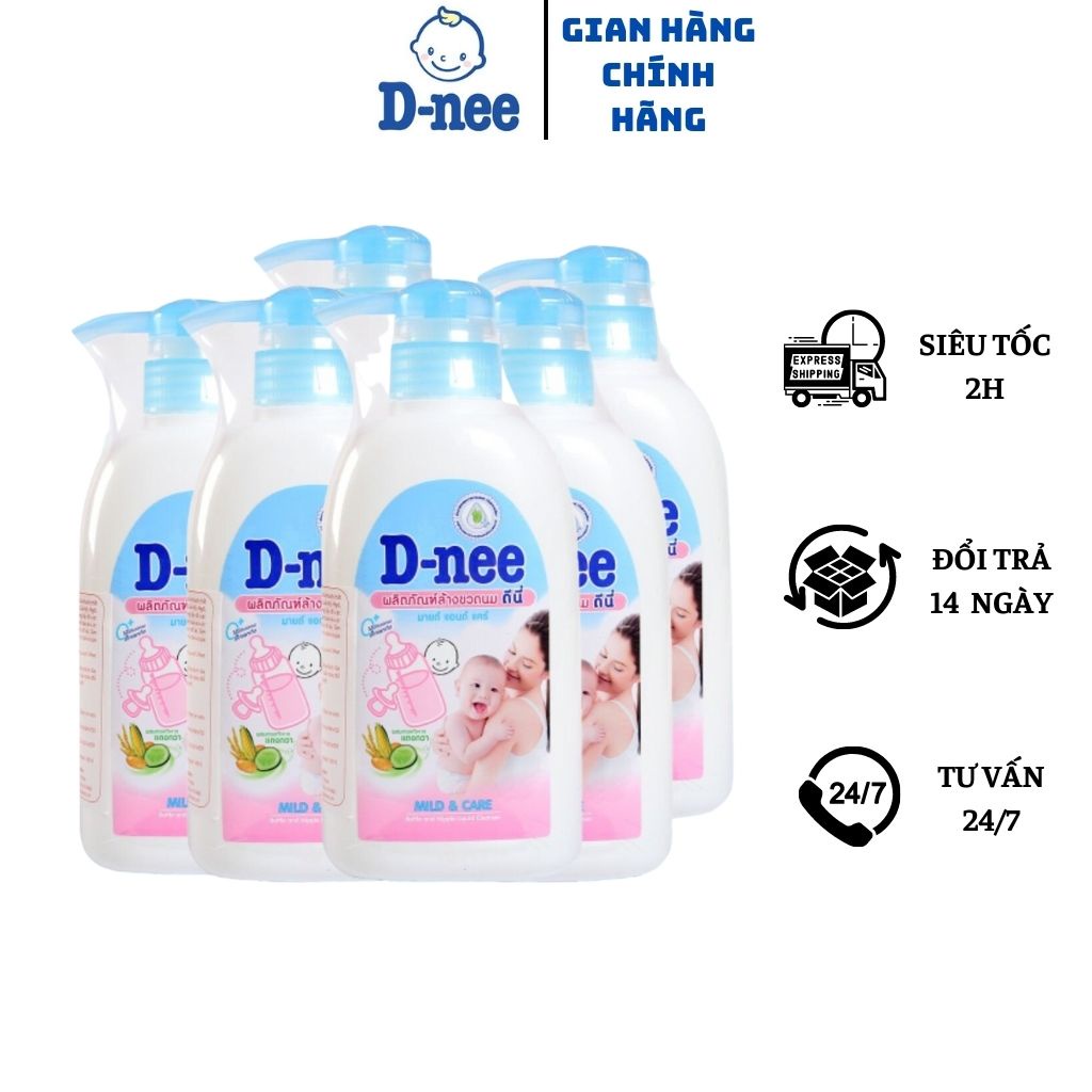 Nước rửa bình sữa & rau quả D-nee 500ml , Nước xúc bình sữa , bình nước cho bé ....