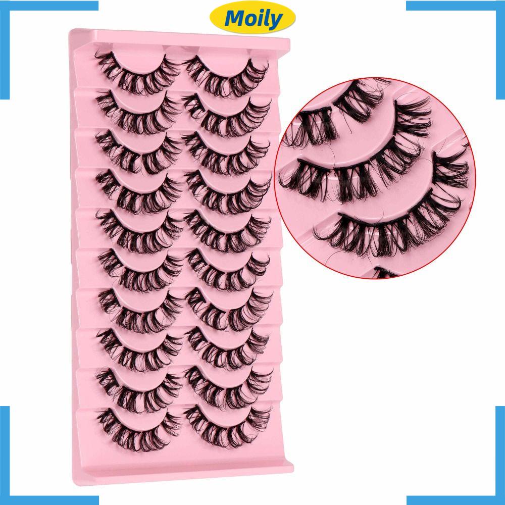 MOILYVN Bộ 10 Cặp Lông Mi Giả 3D Tự Nhiên